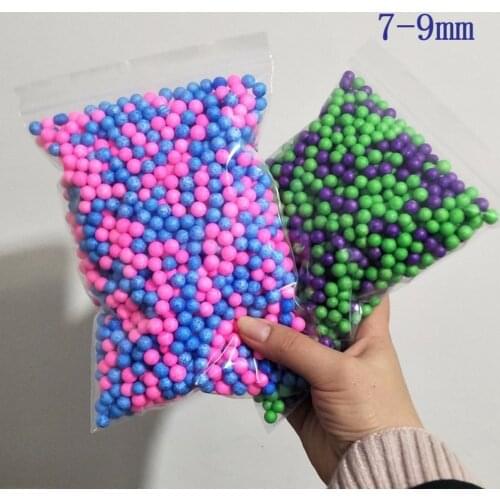 7-9mm 13g Bleeding colors DIY Snow Mud Particles Accessories Slime Balls Small Tiny Foam Beads For Floam Filler For DIY Supplies