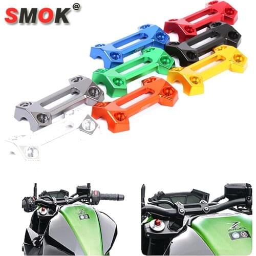 SMOK For Kawasaki Z800 2013-2016 Motorcycle Accessories Handlebar Risers Top Handle Bar Fat Bar Riser Mount Clamp Top Cover