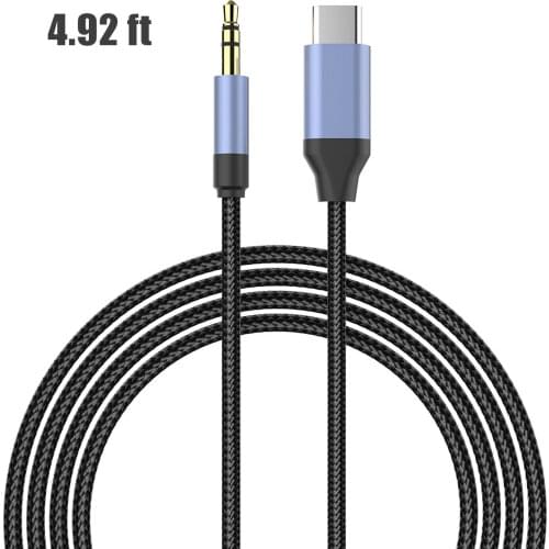 Audio Cable Type-C USB-C to 3.5mm Male Audio Jack AUX Cable Adaptor Wire Line for Xiaomi Samusng Apple iPad Huawei Accessories