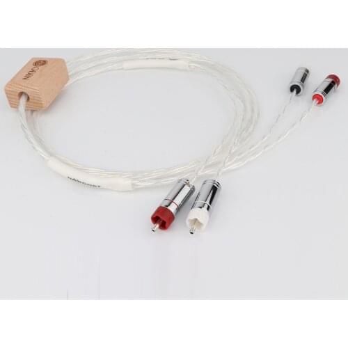 One Piece Nordost Odin HiFi Fever Audio RCA Signal Cable Double Lotus Sterling Silver Audio Cable