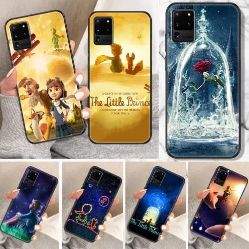 The Little Prince Cartoon Phone case For Samsung Galaxy Note 4 8 9 10 20 S8 S9 S10 S10E S20 Plus UITRA Ultra black 3D shell