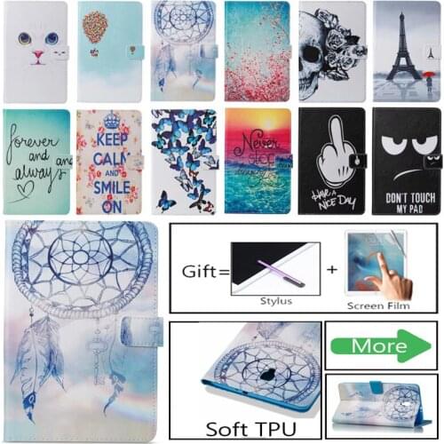 Fashion Flower Owl Skull Pattern Case For Samsung Galaxy Tab A 8.0 SM-T380 SM-T385 T385 2017 8.0" Smart Cover Funda Tablet Shell