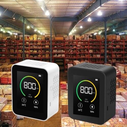CO2 Air Quality Monitor Gas Tester Detector Analyzer Carbon Dioxide Meter 400-5000PPM with Temperature Humidity Display