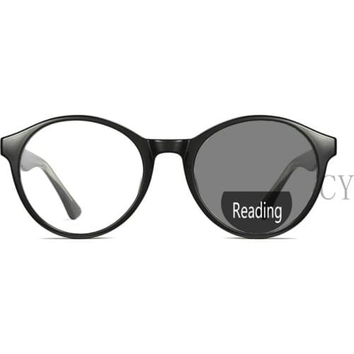 Transition Photochromic Bifocal Reading Glasses Women round Sunglasses Readers Fashion Anti Eyestrain FML