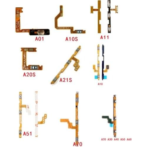 1Power ON OFF Volume Up Down Side Button Switch Key Flex Cable For Samsung A01 A10 A10S A11 A20 A20S A21S A30 A30S A50 A70 A51