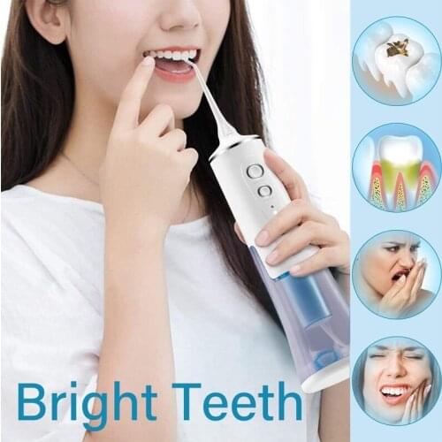 Oral Irrigator Dental Water Jet Flosser Teeth Whitening Care Home Use Cleaner Tools USB Rechargeable 200ml Tank Dropshipping