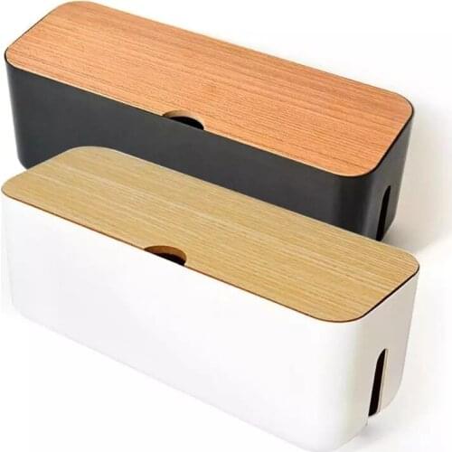 Cable Storage Box Cable Protector Charger Network Line Storage Bin Wire Power Strip Wire Case Socket Organizer Anti Dust Charger