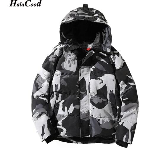 HALACOOD Brand New Male Camouflage Military Jacket Men Fashion Warm Coat Fashion Casual Parka Medium Thickening Coat Men Winter
