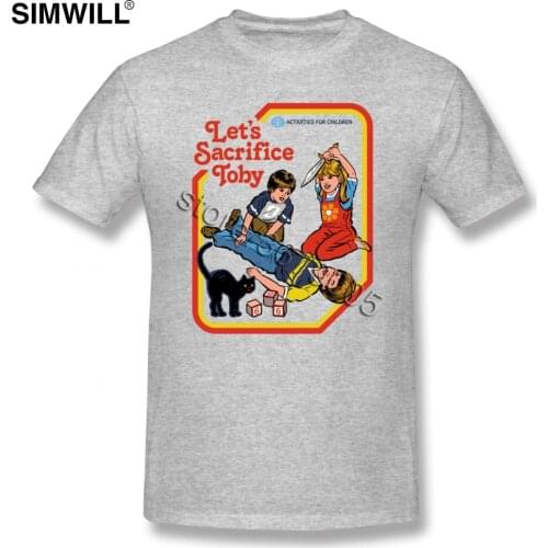 Men Cool Short Sleeved Tshirt Lets Sacrifice Toby Graphic Tee Crew Neck 100% Cotton Big Size T Shirt Merch Summer T-shirt