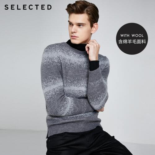 SELECTED Mens Winter Gradient Business Casual Knitted Sweater S|419425524