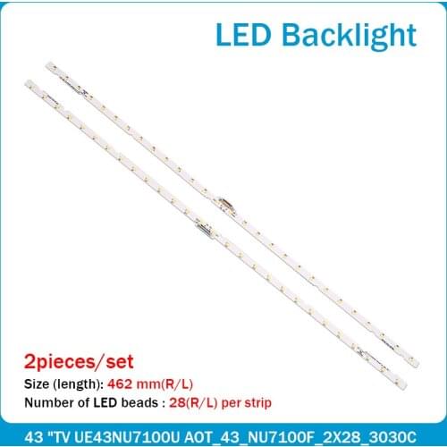 New 20 PCS 28 LED Strip Light Strip for Samsung 43 "TV UE43NU7100U AOT_43_NU7100F_2X28_3030C BN44-00947A UE43NU7120U