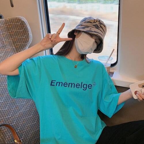 2021 spring and summer new niche fashion clothes loose plus size couple womens trend all-match short-sleeved T-shirt