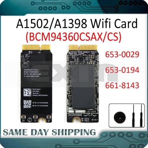 Original Wifi Airport Card BCM94360CS for Macbook Pro Retina 13" 15" A1398 A1502 Wifi Card 2012 2013 2014 2015 Year BCM94360CSAX