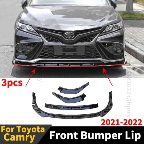 Front Bumper Lip Chin Exterior Part Body Kit Diffuser Spoiler Deflector Decoration Splitter For Toyota Camry 2021 2022