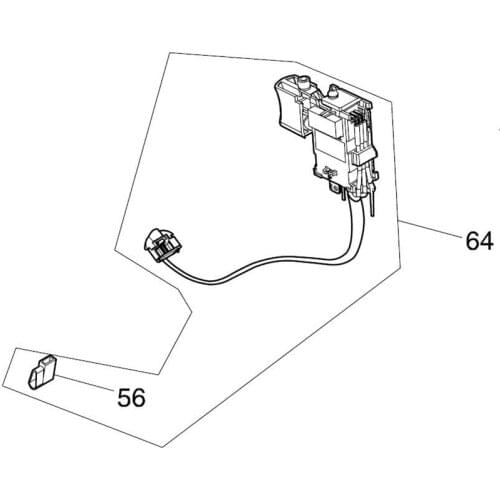 MAKITA 539237-7 Switch For HR140D