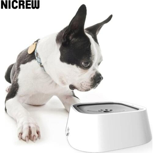 NICREW Pet Dog Cat Floating Bowl Water Drinker Not Wet Mouth Splash Water Cat Bowl Not Sprinkler Water Dispenser Portable Dog Bo