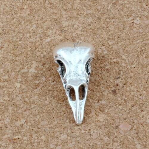 3D Skull Bird Head Charms Pendants 5Pcs/ Lot 14.5x31.5mm Diy Handmade Fashion Zinc Alloy Jewelry