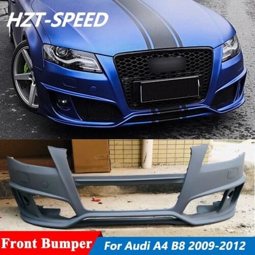 PU Material Unpainted Car Body Kit Front Bumper For Audi A4 B8 Car Facelift AB Style 2009-2012