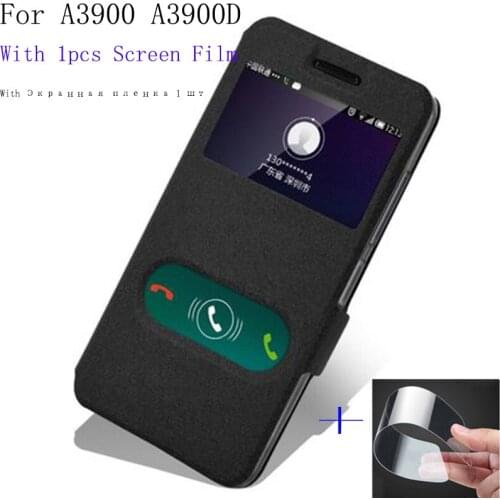 Luxury Phone case For Lenovo A3900 A3900D shell case view window PU leather case For Lenovo A 3900 A3900 D Flip case back cover