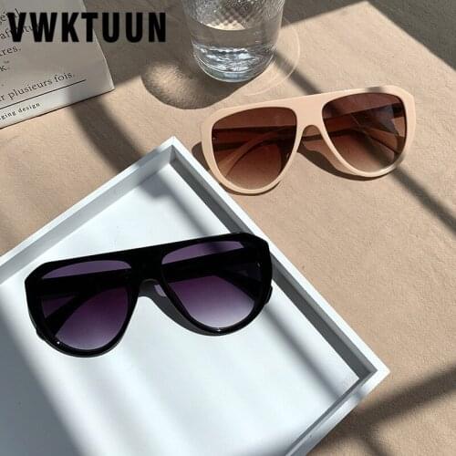 VWKTUUN Sunglasses Woman Pilot Glasses Vintage Intergrated Sunglasses For Women UV400 Shades Outdoor Sun Glasses Women Men