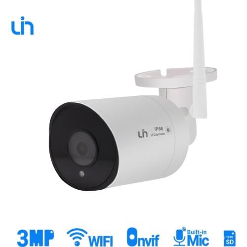 UIN 3MP Ip Wifi Camera IR Security CCTV Indoor/Outdoor Microphone Speaker Onvif IR 20m IP66 Wireless Camera Metal Aluminum
