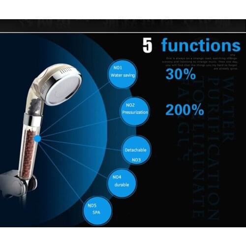 Negative Ion SPA Water Saving Bathroom Shower Head Filtration Handheld Nozzle Shower Heads Shower Faucet Shower Set