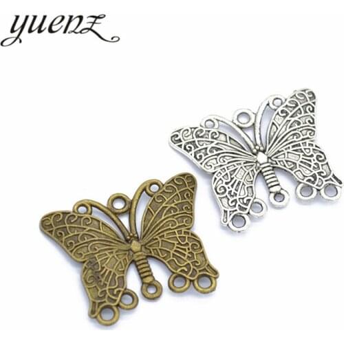 YuenZ 5pcs 3 color Antique bronze butterfly Charm fit for Bracelets Necklace Pendant DIY Metal Jewelry 35*29mm D274