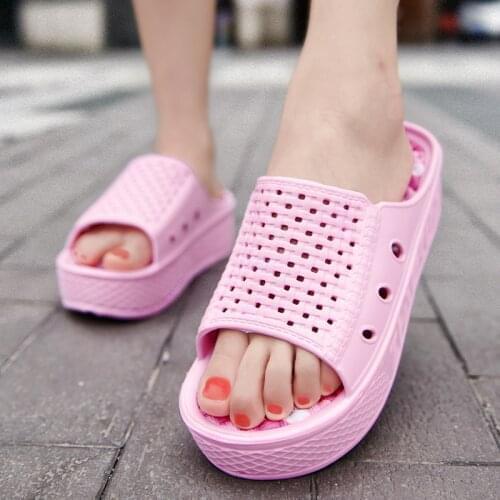 Womens Slippers casual Shoes Breathable sandals Thick Bottom Clogs summer slip on women flip flops shoes Sandalias Mujer 2021