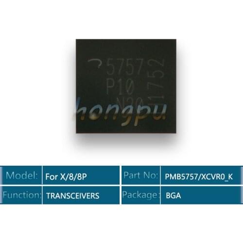 10pcs/lot XCVR0_K /5757/PMB5757 IC Chip For iphone 8/8 plus/ X Intermediate Frequency IF Transceivers IC For Intel version