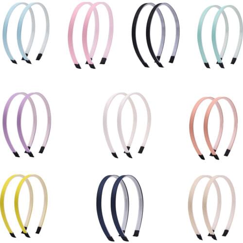 Free shipping 10mm Satin solid Headbands girls hair band kids' hair accessories 50pcs/lot H023
