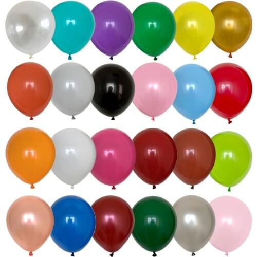 100 PCS Birthday Balloons Colorful Pearl Latex Balloon Thickening Pearl Party Balloon Kid Wedding Party Random Color Balloons