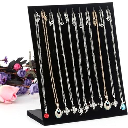 11 Hooks L Shape Bracelet Chain Necklace Jewelry Display Holder Stand Organizer High-grade thickening bracelet display stand