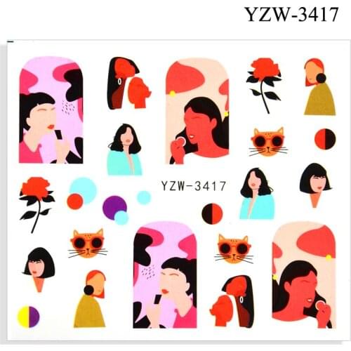 2021 New Designs Nail Water Transfer Sticker High Cold Purple Peony Nail Art Watermark Slider Manicure DIY Decoration