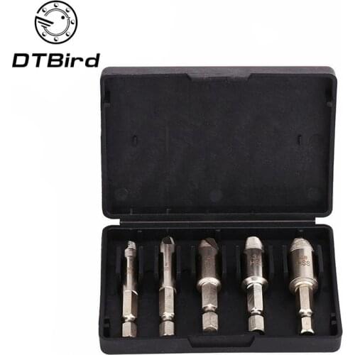 5pc screw extractor, wood screw, iron screw, sliding thread broken head, high speed steel broken wire removal tool