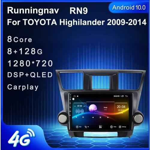 Runningnav For TOYOTA Highilander 2009-2014 Car Radio 2 Din Android Car Radio Multimedia Video Player Navigation GPS