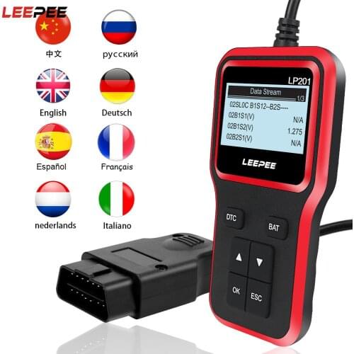 Digital Display Auto Accessories LP201 OBD 2 Scanner OBD2 Code Reader OBDII Universal Car Diagnostic Tool