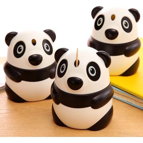 BF040 Creative Panda automatic toothpick box type portable toothpick holder high-grade cute toothpick storage tank 8*10cm