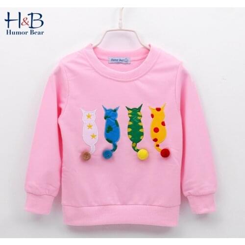 Humor Bear Baby Kids Sweater Autumn Long-sleeve T-shirt Boy Girls Children Clothes Cartoon Child Coat Outwear Clothing 2-7Y