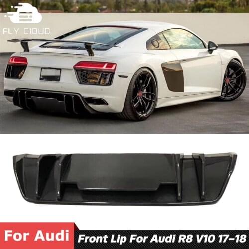 Carbon Fiber Material Rear Bumper Lip Shovel Diffuser For Audi R8 V10 Coupe Car 2008-2013
