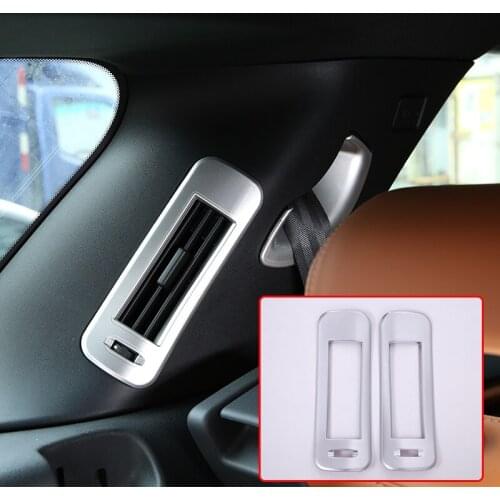 For Land Rover Discovery Sport 7 Seats ABS Chrome C Pillar AC Vent Outlet Frame Cover Trim Stickers 2015-2017