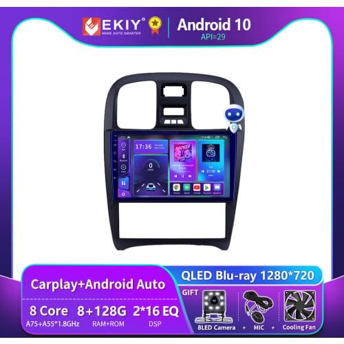 EKIY Android 10 Car Radio For Hyundai Sonata 2003-2009 Autoradio Blu-ray 1280*720 IPS/QLED Multimedia Video Player Navi GPS HU