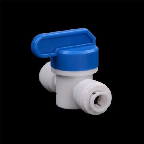 PE Pipe Fittings Hose Quick Connection Ball Valve Water Reveser Osmosis Aquarium System 1/4" - 1/4"