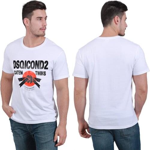 DSQICOND2 white DSQ Casual T-shirts ICON Printed Tops male Female Summer Casual Cotton Short Sleeve Tees new designer