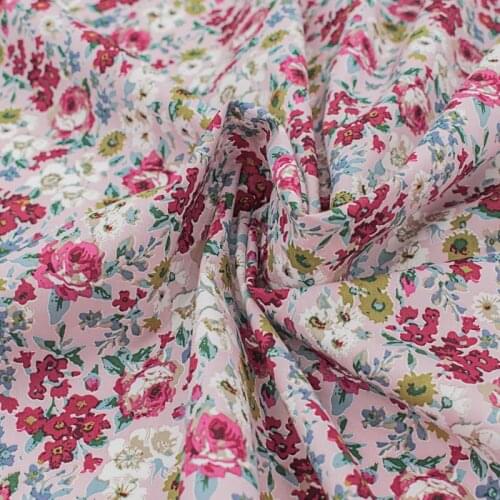 The Rose Small Broken Flower Print Cotton Fabric For Dress Tissus Coton ImprimÉ Sewing Telas Algodon Estampadas Ткань Au MÈTre
