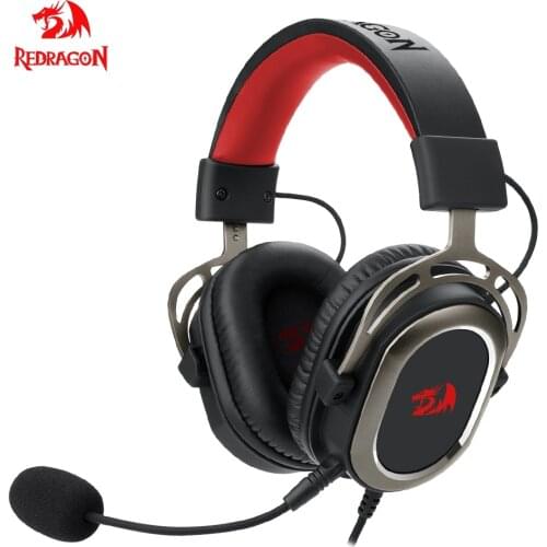Redragon H710 Helios gaming Microphone Noise cancelling,7.1 USB Surround sound Computer headset With Earphones EQ Controller