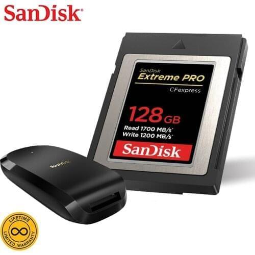 Sandisk CFexpress Memory Card 128GB 64GB 256GB 512GB USB 3.1 Gen2 High Speeds XQD CFexpress type A B Card Reader For Professiona