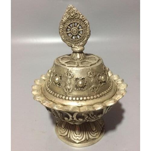 China White copper Exorcism gossip furnace crafts statue