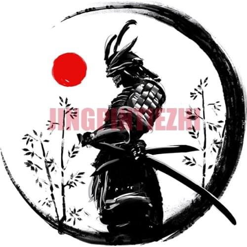 Cartoon Samurai Warrior Car Assessoires Sticker Proof Sunscreen Decor Camper Windows Graffiti Decal Racing Helmet Stickers