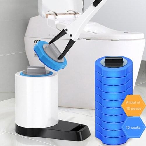 Toilet Brush Sets Disposable Cleaning Brush Head For WC Bathroom Accessories Without Dead Angle Household Cleaner Tool