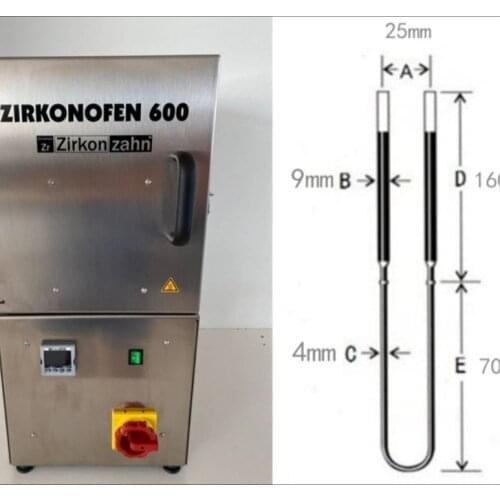 Mosi2 Zirconia Funance Heating Elements with High Purity Tempreature 1800'c for zirconia